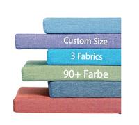 Custom Bench Cushion Removable Outdoor Seat Pad Non Slip Garden Bench Cover Washable Thick 8CM Cushion for Patio Corner Sofa Window Seat Bench Pads