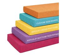 Custom Bench Cushion, Window Seat Cushion, High Resilience Foam Replacement Cushions for Indoor Outdoor Furniture, Living Room, Kitchen, Patio, Garden, Bench Seat Cushion(Cross pattern,Thick 4cm)