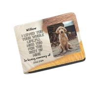Custom Bifold Wallets with Name Personalized Leather Pet Face Wallet For Men And I loved You Your Whole Life.I Will Miss You For The Rest Of Mine Leather Wallet for Pet's Dad Memorial Gift for Owner