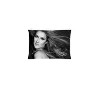 Custom Black and White Celine Dion Pillowcase 20x36 - Double-Sided, Zippered Throw Pillow Cover, Soft Polyester-Cotton, Machine Washable