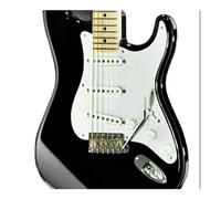 Custom Black Color Electric Guitar Solid Body Maple Fretboard White PickGuard Customized