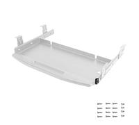 Custom Black/White Keycap Set & Expandable Keyboard Tray with Slide Desk Extension for Elbow Support Posture Improvement & Fatigue ReliefErgon Workspace Solution