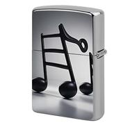 Custom Black White Music Note Lighter Case Personalized Metal Lighter Cover Holder Reusable Shockproof Protective Lighters Without Insert Gift for Men Women Dad Husband