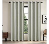 Custom Blackout Curtains Soundproof & Noise Blocking Polyester & Linen Blend Beige 52"x108" (132x274cm) Perfect for Living Room & Bedroom 1 Piece