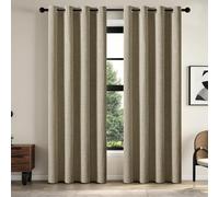 Custom Blackout Curtains Soundproof & Noise Reducing Polyester & Linen Blend 1 Piece Kaki 52" x 108" 132 x 274 cm Ideal for Living Room & Bedroom