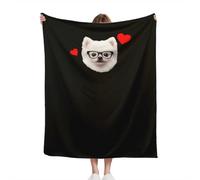 Custom Blanket for Men & Women - Personalised Throw Add Your Text, Logo or Photo - Design Your Own throws for sofas or blankets - Unique Gift for Family, Kids, Pets, Friends 50x40