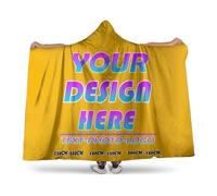 Custom blanket hoodie Personalised Wearable oversized hoodie women Adults Design Your Add Text Logo Photo Cosy snoodie Flannel Poncho fleece fluffy hooded for Teenage Girl Christmas birthday Gifts