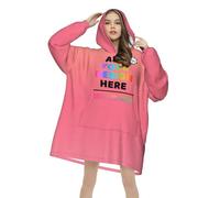 Custom Blanket Hoodie Women Personalised Oversized Hoodie Add Your Text/Image/Photo Custom Fluffy Hoodie Christmas Halloween Valentine's Day Birthday Funny Gifts For Women Men Family Friend