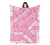 Custom Blanket - Personalized Blanket Name Text - Custom Fleece Blanket for Adults Boys Girls - Customised Blanket for Family, Friends, Lovers Kids Birthday Valentines Day Gift