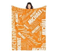 Custom Blanket - Personalized Blanket Name Text - Custom Fleece Blanket for Adults Boys Girls - Customised Blanket for Family, Friends, Lovers Kids Birthday Valentines Day Gift