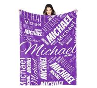 Custom Blanket - Personalized Blanket Name Text - Custom Fleece Blanket for Adults Boys Girls - Customised Blanket for Family, Friends, Lovers Kids Birthday Valentines Day Gift