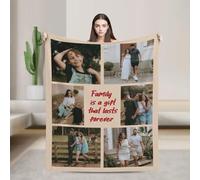 Custom Blanket with Photo, Personalized Blanket Ships Next Day, Soft Flannel Throw with Picture, Gift for Baby Dogs Cats Pets Best Friends Mom Dad