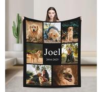 Custom Blanket with Photo, Personalized Blanket Ships Next Day, Soft Flannel Throw with Picture, Gift for Baby Dogs Cats Pets Best Friends Mom Dad