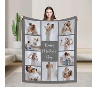 Custom Blanket with Photo, Personalized Blanket Ships Next Day, Soft Flannel Throw with Picture, Gift for Baby Dogs Cats Pets Best Friends Mom Dad