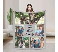 Custom Blanket with Photo, Personalized Blanket Ships Next Day, Soft Flannel Throw with Picture, Gift for Baby Dogs Cats Pets Best Friends Mom Dad