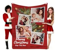 Custom Blanket with Photos Customized Blankets, for Mom Dad Grandpa Grandma Couple Girlfriend Boyfriend Wife Husband Birthday Christmas Anniversary Valentine's