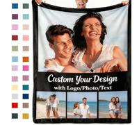 Custom Blanket with Picture Blanket,Customizable Blanket Photo Blankets Gifts for Boyfriend Girlfriend,Customized Blanket Flannel Personalized Blankets for Adults Kid Birthday Gifts Teen Girls (New-H)