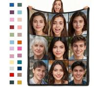Custom Blanket with Picture Blanket,Customizable Blanket Photo Blankets Gifts for Boyfriend Girlfriend,Customized Blanket Flannel Personalized Blankets for Adults Kid Birthday Gifts Teen Girls (New-K)