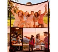 Custom Blanket with Picture Blanket,Customizable Blanket Photo Blankets Gifts for Boyfriend Girlfriend,Customized Blanket Flannel Personalized Blankets for Adults Kid Birthday Gifts Teen Girls (New-F)