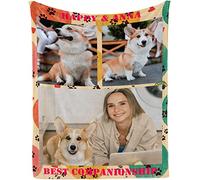 Custom Blanket with Text Photos,Personalized Customized Picture Blankets, Gifts for Valentine Mother's Day Father's Day Christmas Blanket 3 Photo