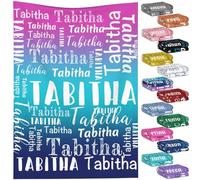 Custom Blankets with Names Personalised Blanket for Kids Baby Adults Customised Name Blanket Birthday Christmas