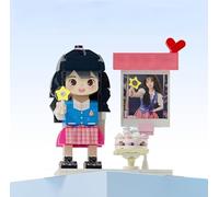 Custom Block Puzzle Custom Puzzles from Photos Personalized Custom Photo Mini Building Block Sets Gift with White Base (Birthday A)