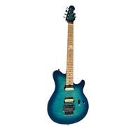 Custom Blue 6-String Electric Guitar - Flame Maple Top, Tremolo