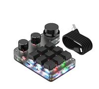 Custom Bluetooth Mechanical Macro Keypad, 9-Key Hot-Swappable RGB Programmable Keyboard with 3 Control Knobs for Editing, Copy Paste & Productivity