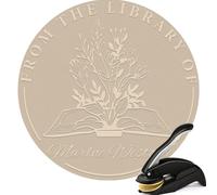 Custom Book Embosser | Personalized Book Embosser | Self-Inking Stamp | from The Library of Floral Book Stamp (Flowers 3)
