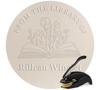 Custom Book Embosser | Personalized Book Embosser | Self-Inking Stamp | from The Library of Floral Book Stamp (Flowers 2)