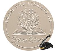 Custom Book Embosser | Personalized Book Embosser | Self-Inking Stamp | from The Library of Floral Book Stamp (Flowers 1)