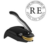 Custom Book Embosser | Personalized Book Embosser | Self-Inking Stamp | from The Library of Floral Book Stamp (Initials 2)