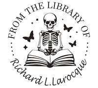 Custom Book Embosser | Personalized Book Embosser | Self-Inking Stamp | from The Library of Floral Book Stamp (Sword&Skull 8)