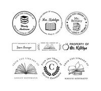Custom Book Embosser & Stamp, from The Library of Stamp, This Book Belongs to, LibraryStamp, Choose from 15 Designs and 15 Ink Colors
