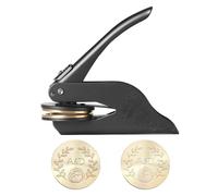 Custom Book Embosser Stamp Personalised, Brass Seal Maker for Books, Journals & Documents, Round Alloy Embossing Tool with Name or Text, Library Stamp, Handheld Desk Seal Press, Book Lovers Gifts