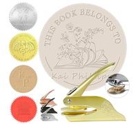Custom Book Stamps from The Library of Ex Libris Personalised Embosser Book Stamp Customized Library Book Embosser Seal Stamp