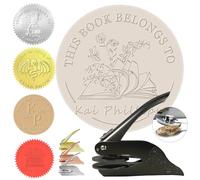 Custom Book Stamps from The Library of Ex Libris Personalised Embosser Book Stamp Customized Library Book Embosser Seal Stamp