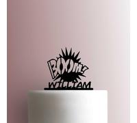 Custom BOOM Action Word Bubble Name Acrylic Cake Topper 3mm Thick Premium Laser Cut Cake Decoration for Birthday, Wedding, Baby Shower & Party Cakes Durable Reusable