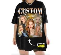Custom Bootleg Rap Tee Shirts - Personalized Photo Text Image Tshirt - Vintage 90s Style Retro Tee - Ideal for Music Fans & Fashion Trendsetters - Birthdays Gifts