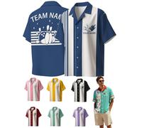 Custom Bowling Shirts Personalised Bowling Jerseys Unisex with Names Customised Bowling Team Name Vintage Shirt,Style 1