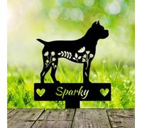Custom Boxer Dog Memorial Stake, Dog Garden Sign, Sympathy Sign | Memorial Plaques for Outdoors, Dog Memorial Gifts for Loss of Dog, Garden Decor, Grave Decorations for Cemetery, Grave Marker