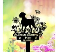 Custom Boxer Dog Memorial Stake Sign, Pet Grave Markers Sign | Memorial Plaques for Outdoors, Dog Memorial Gifts for Loss of Dog, Garden Decor, Grave Decorations for Cemetery, Grave Marker