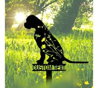 Custom Boxer Memorial Stake, Boxer Dog Loss, Metal Stake, Sympathy Sign | Memorial Plaques for Outdoors, Dog Memorial Gifts for Loss of Dog, Garden Decor, Grave Decorations for Cemetery, Grave Marker