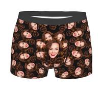 Custom Boxers For Men, Personalized Boxers With Face On Them,Customized Underwear For Boyfriend,Funny Photo Underpants Shorts