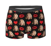 Custom Boxers with Face for Men, Personalised Boxers with Photo Underwear, Funny Boxer Shorts Gift for Boyfriend or Husband, Romantic Personalised Gifts for Him for Valentine, Birthday, Anniversary