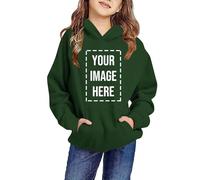 Custom Boys Girls Hoody Hooded Sweatshirt Personalised Kids Hoodie Any Text Image Photo Custom Hooded Top Hoodie Sweatshirt Create Your Own Custom Hoody Top Boys Girls Spring Kid Clothing Green