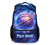 Custom Boys Personalised Basketball Backpack - Name School Bag for Kids and Teens - Lightweight Rucksack for Primary and Secondary School