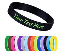 Custom Bracelets 1/10/30/50ct Personalized Silicone Wristbands Engrave Rubber Bracelets for Events, Support, Wedding, Motivation, Awareness, Optional, Silicone, rubber