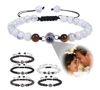 Custom Bracelets with Picture Inside, Picture Bracelet Personalized Photo, Circle Women's Identification Bracelets, Memorial Gifts for Women Man Loved One