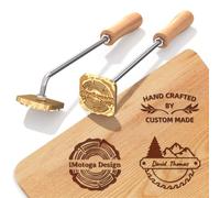 Custom Branding Iron for Wood and Leather Branding Stamp - Personalized Logo Metal Branding Iron for Wood Burning, Leather Stamp, Food Burger, Custom Burning Stamp for Weddings, DIY Gifts (1.5 inches)